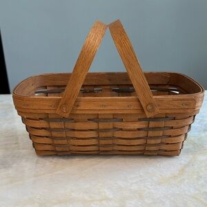Longaberger Brown Woven Basket with Handles